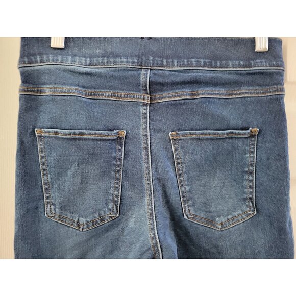 Spanx Blue Jean Flare cropped high waisted demin slimming size Medium 20231R - Picture 6 of 11